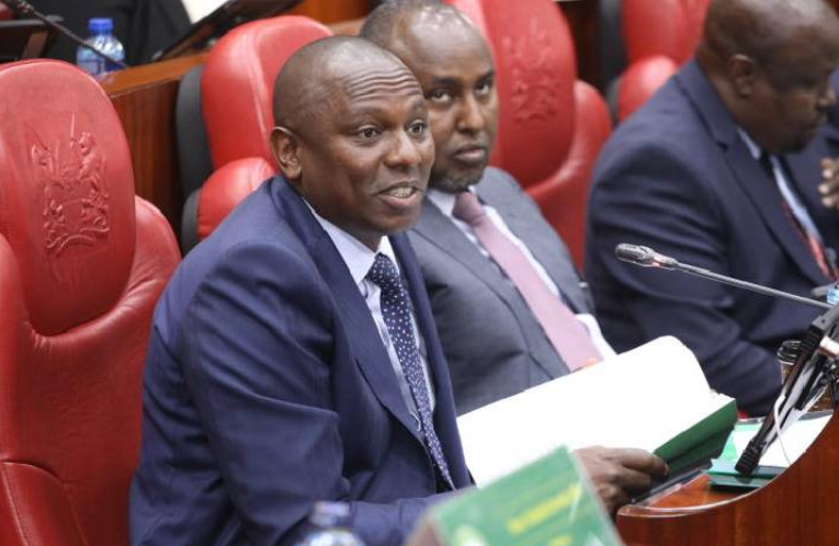 Kenyan lawmakers in a parliamentary session, debating the National Assembly majority status dispute.