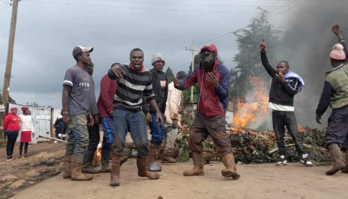 Protests erupt in Nanyuki over alleged torture of Julia Njoki while in police custody prior to her death.