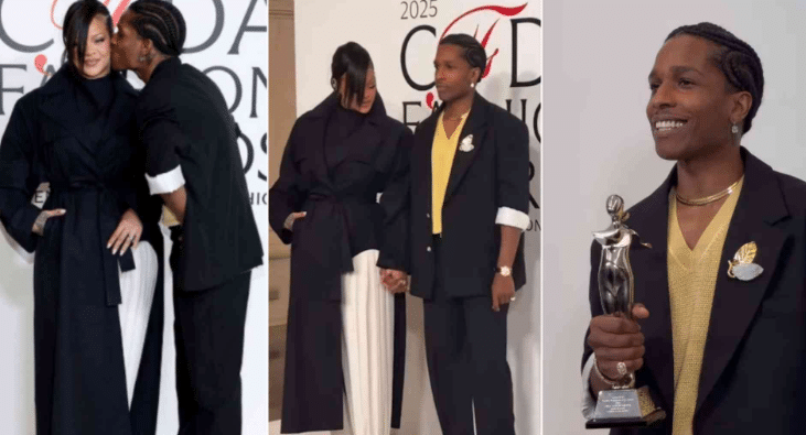 A$AP Rocky celebrates his CFDA Fashion Icon of the Year win with a heartfelt tribute to Rihanna, calling her his greatest inspiration.