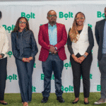 Group photo of Bolt Kenya and Ipsos officials at the launch of the Safety Index report in Nairobi.