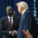 Kenyan President William Ruto and Donald Trump at the U.S. Institute of Peace in Washington during the December 4 signing of the Rwanda–DRC peace agreement.